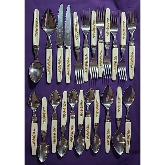 Corell Other - Vintage Lot of 23 Corelle Spice Of Life Flatware Spoons, Knives & Forks